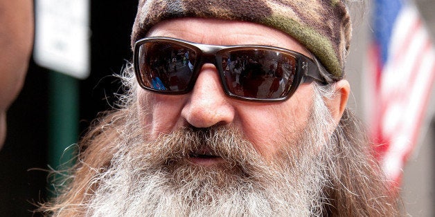 NEW YORK, NY - MAY 07: Phil Robertson visits 'Extra' in Times Square on May 7, 2013 in New York City. (Photo by D Dipasupil