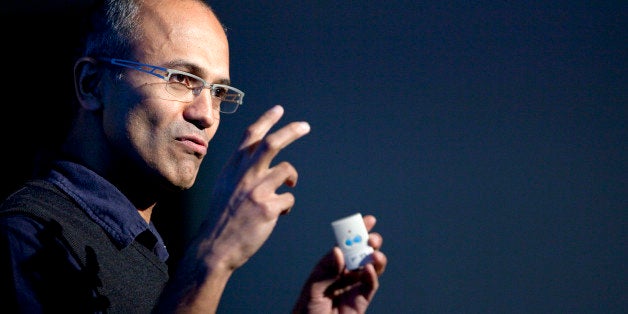 Satya Nadella, senior vice president of research and development for the online services division for Microsoft Corp., speaks during a Microsoft Search Summit event in San Francisco, California, U.S., on Wednesday, Dec. 15, 2010. Microsoft Corp. updated its Bing search engine today, aiming to build on U.S. market-share gains last month as it chases Google Inc. Photographer: David Paul Morris/Bloomberg via Getty Images