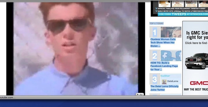 Original Rick Astley 'rickrolling' video removed from , The  Independent