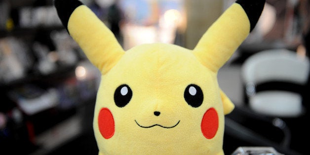 A Pokemon backpack from Nintendo at the Toy Fair 2011 on February 15, 2011 at the Javits Center in New York. AFP PHOTO/Stan H