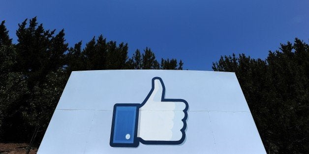 A thumbs up or 'Like' icon at the Facebook main campus in Menlo Park, California, May 15, 2012. Facebook, the world's most p