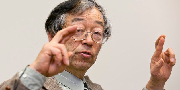 Dorian S. Nakamoto gestures during an interview with the Associated Press, Thursday, March 6, 2014 in Los Angeles. Nakamoto,