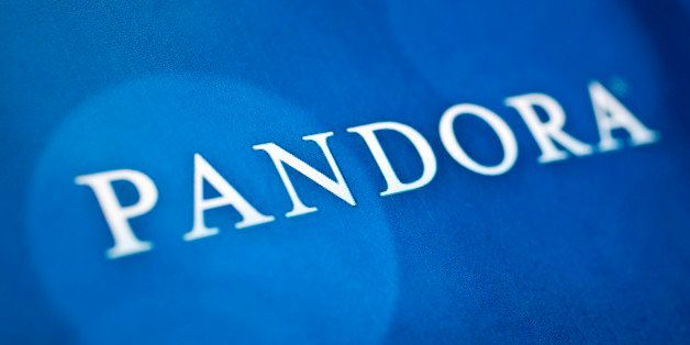 The Pandora Media Inc. logo is photographed in Washington, D.C., U.S., on Tuesday, Nov. 20, 2012. Pandora Media Inc. is scheduled to release earnings data on Dec 4. Photographer: Andrew Harrer/Bloomberg via Getty Images
