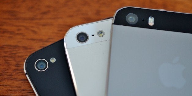 Camera lens and flash on iPhone 4S, iPhone 5 and iPhone 5S.