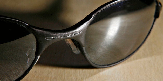 UNITED STATES - JUNE 21: A pair of Oakley sunglasses is arranged for a photograph in New York, Thursday, June 21, 2007. Luxo