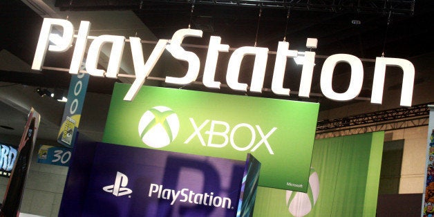 The Playstation and Xbox booths at the 2013 San Diego Comic Con International at the San Diego Convention Center in San Diego