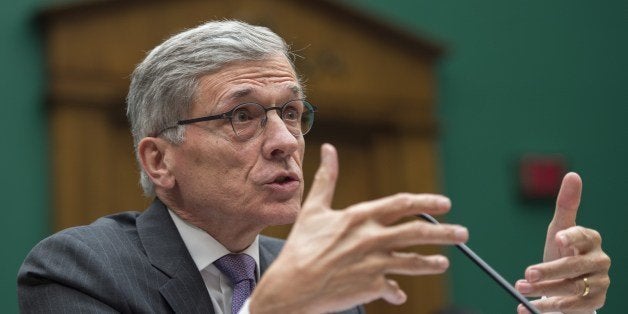 Federal Communications Commission (FCC) Chairman Tom Wheeler testifies before the Communications and Technology Subcommittee on Capitol Hill in Washington, DC, May 20, 2014. AFP PHOTO / Jim WATSON (Photo credit should read JIM WATSON/AFP/Getty Images)