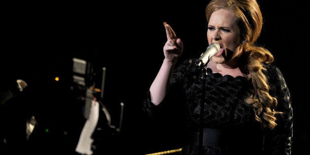 LOS ANGELES, CA - AUGUST 28: Singer Adele performs onstage during the 2011 MTV Video Music Awards at Nokia Theatre L.A. LIVE on August 28, 2011 in Los Angeles, California. (Photo by Kevin Winter/Getty Images)