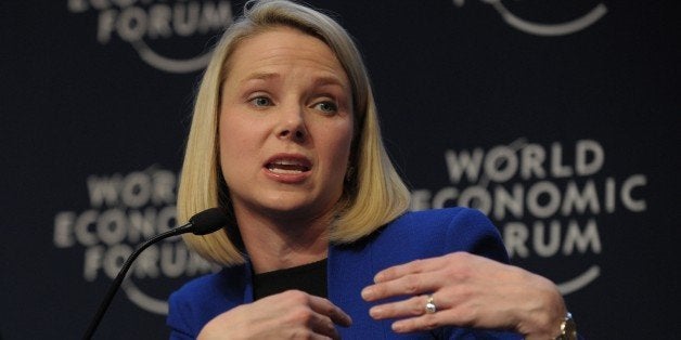 Yahoo CEO Marissa Mayer takes part in the session 'the new digital context' on the opening day of the World Economic Forum in