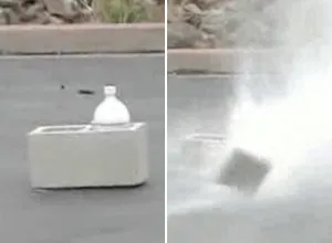 Dry Ice Bomb DESTROYS Cinder Block VIDEO HuffPost Impact