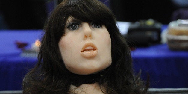 The 'True Companion' sex robot, Roxxxy, is on display at the TrueCompanion.com booth at the AVN Adult Entertainment Expo in L