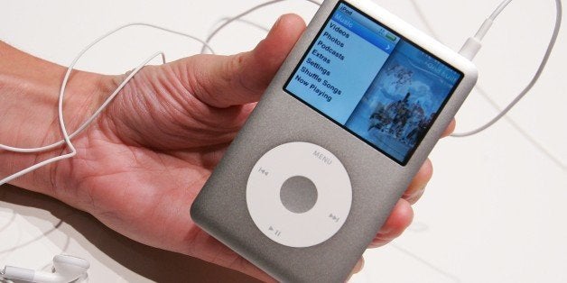 LONDON - SEPTEMBER 05: The new Ipod Classic is held at the UK launch of the product at the BBC on September 5, 2007 in London, England. Steve Jobs spoke to the press at the launch of the new Ipod Touch in San Francisco (Photo by Cate Gillon/Getty Images)