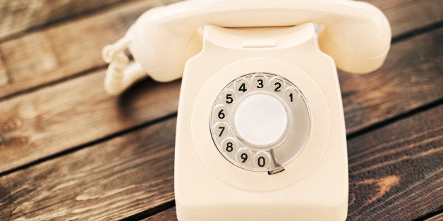 classic vintage rotary dial telephone