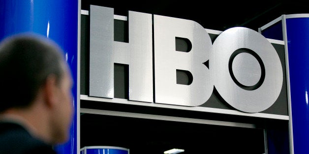 The logo of Home Box Office Inc. (HBO) is seen on the exhibit floor during the National Cable and Telecommunications Associat