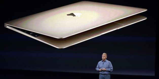 Phil Schiller, Apple's Senior Vice President of Worldwide Product Marketing, talks about the new Apple MacBook during an Apple event on Monday, March 9, 2015, in San Francisco. (AP Photo/Eric Risberg)