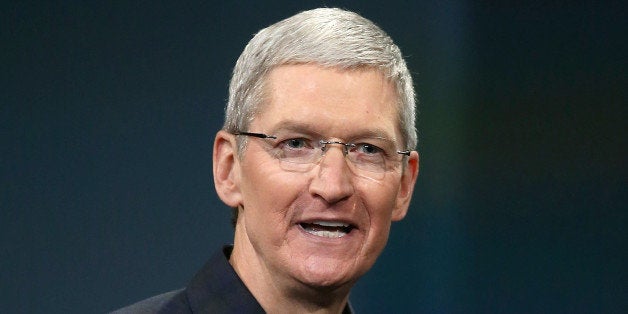 CUPERTINO, CA - OCTOBER 16: Apple CEO Tim Cook speaks during an Apple special event on October 16, 2014 in Cupertino, California. Apple unveiled the new iPad Air 2 and iPad mini 3 tablets and the iMac with 5K Retina display. (Photo by Justin Sullivan/Getty Images)