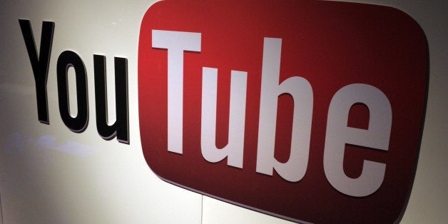 A picture shows a You Tube logo on December 4, 2012 during LeWeb Paris 2012 in Saint-Denis near Paris. Le Web is Europe's lar