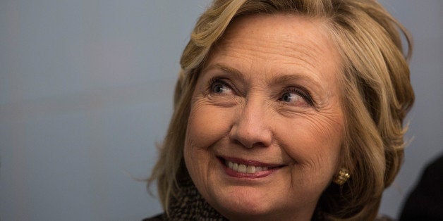 NEW YORK, NY - APRIL 01: Former Secretary of State Hillary Clinton attends a round table conversation and press conference announcing a childhood development initiative with first lady of New York City Chirlane McCray on April 1, 2015 in New York City. The initiative is between New York City Children's Cabinet and Too Small to Fail. (Photo by Andrew Burton/Getty Images)