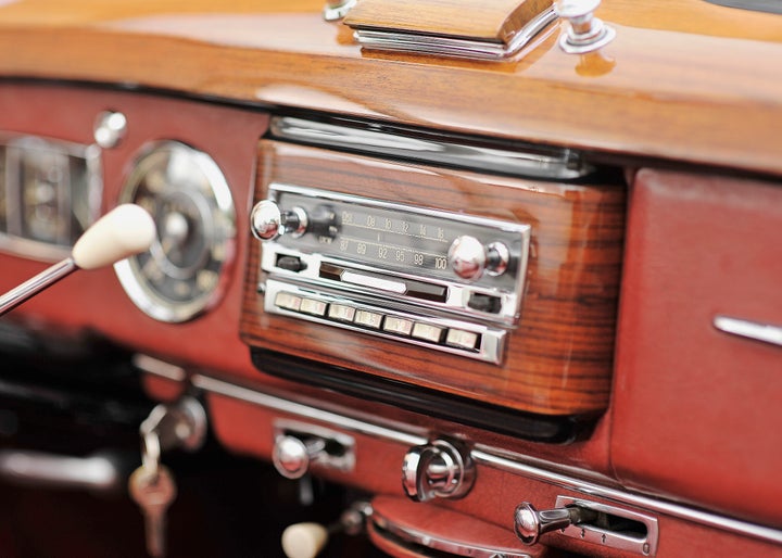 Car stereo in a vintage car