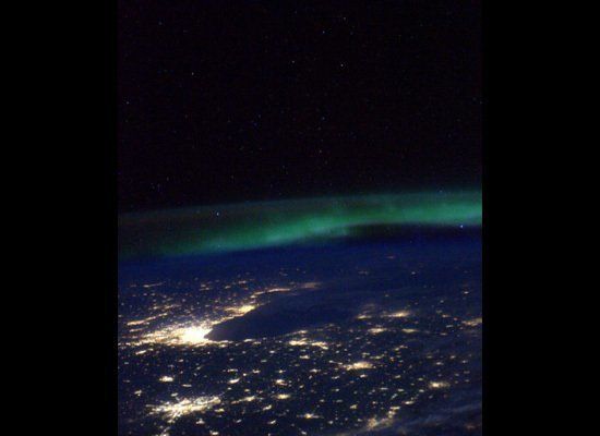 Aurora Borealis Over North America (May)