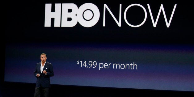 FILE - In this March 9, 2015 file photo, Richard Plepler, CEO of HBO, talks about HBO Now for Apple TV during an Apple event