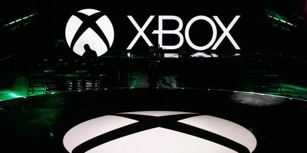 LOS ANGELES, CA - JUNE 15: The Microsoft Xbox presentation is seen at the E3 press conference at the Galen Center on June 15, 2015 in Los Angeles, California. The Microsoft press conference is held in conjunction with the annual Electronic Entertainment Expo (E3) which focuses on gaming systems and interactive entertainment, featuring introductions to new products and technologies. (Photo by Christian Petersen/Getty Images)