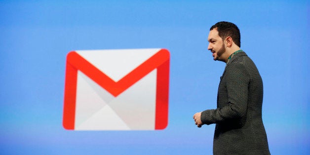 SAN FRANCISCO, CA - JUNE 25: Matias Durante, Vice President, Design at Google, speaks on stage during the Google I/O Develope
