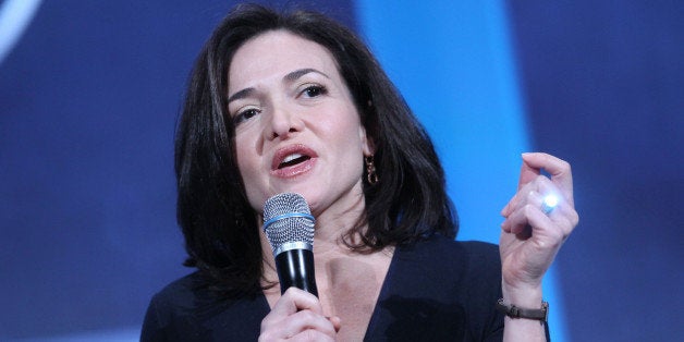 Sheryl Sandberg, chief operating officer of Facebook Inc., speaks during the annual meeting of the Clinton Global Initiative (CGI) in New York, U.S., on Tuesday, Sept. 24, 2013. CGI's 2013 theme, mobilizing for impact, explores ways that members and organizations can be more effective in leveraging individuals, partner organizations, and key resources in their commitment efforts. Photographer: Jin Lee/Bloomberg via Getty Images 