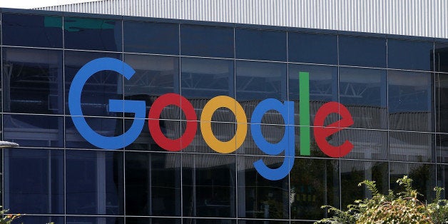 MOUNTAIN VIEW, CA - SEPTEMBER 02: The new Google logo is displayed at the Google headquarters on September 2, 2015 in Mountain View, California. Google has made the most dramatic change to their logo since 1999 and have replaced their signature serif font with a new typeface called Product Sans. (Photo by Justin Sullivan/Getty Images)