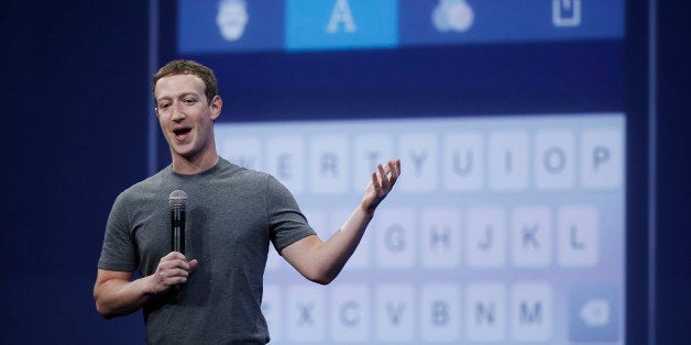 FILE - In this March 25, 2015, file photo, Mark Zuckerberg talks about the Messenger app during the Facebook F8 Developer Con