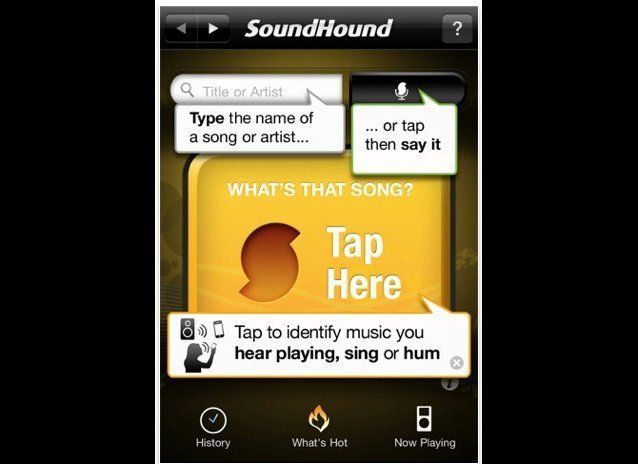 SoundHound (free version, with ads; $6.99, ad-free)