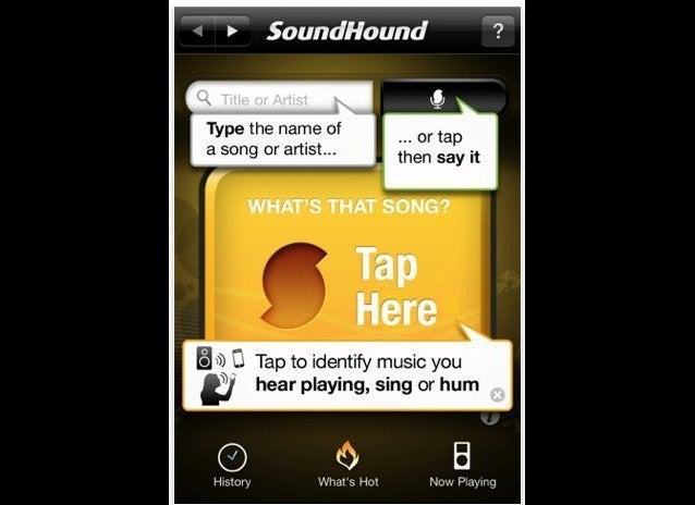 SoundHound (free version, with ads; $6.99, ad-free)