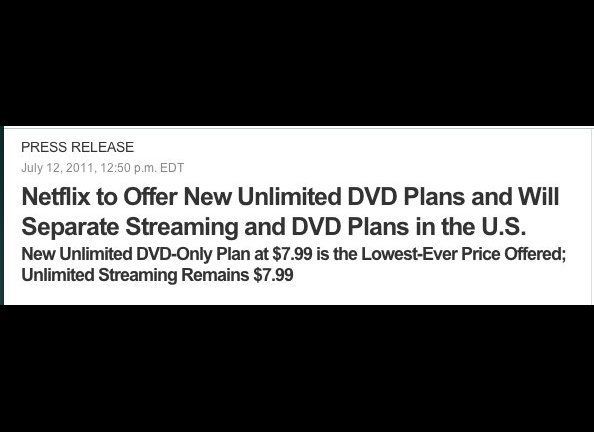 Netflix Announces Price Changes With Press Release