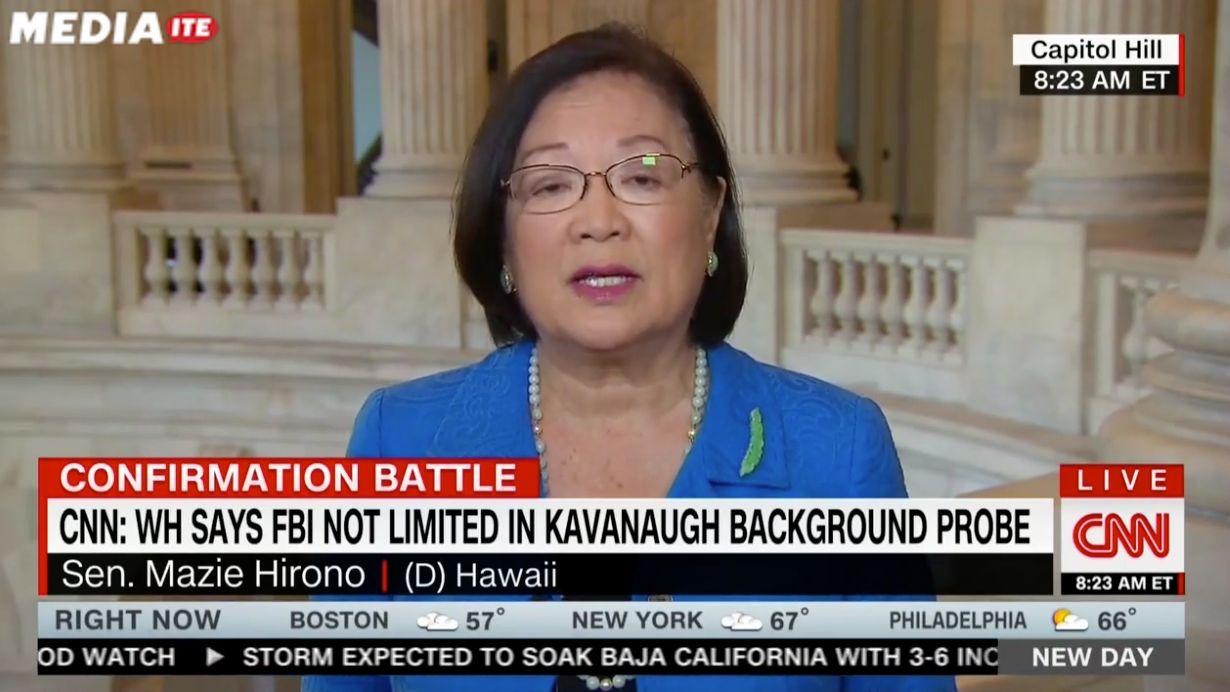 Sen. Mazie Hirono Says Trump Jr.'s Kavanaugh Remarks Come From 'Fear ...