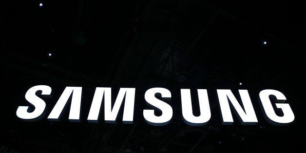 LAS VEGAS, NV - JANUARY 06: The Samsung logo is seen at CES 2016 at the Las Vegas Convention Center on January 6, 2016 in La