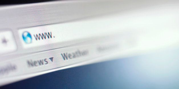 Close up of address bar on internet browser