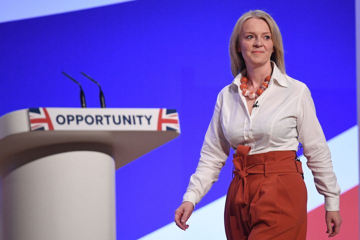 Chief Secretary to the Treasury Liz Truss at the Conservative Party annual conference at the International Convention Centre, Birmingham
