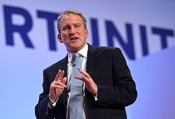 Education Secretary Damian Hinds on stage at the Conservative Party annual conference at the International Convention Centre, Birmingham.