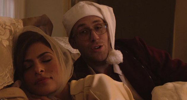 Ryan Gosling Eva Mendes In Drunk History Christmas For Funny Or Die Video Huffpost