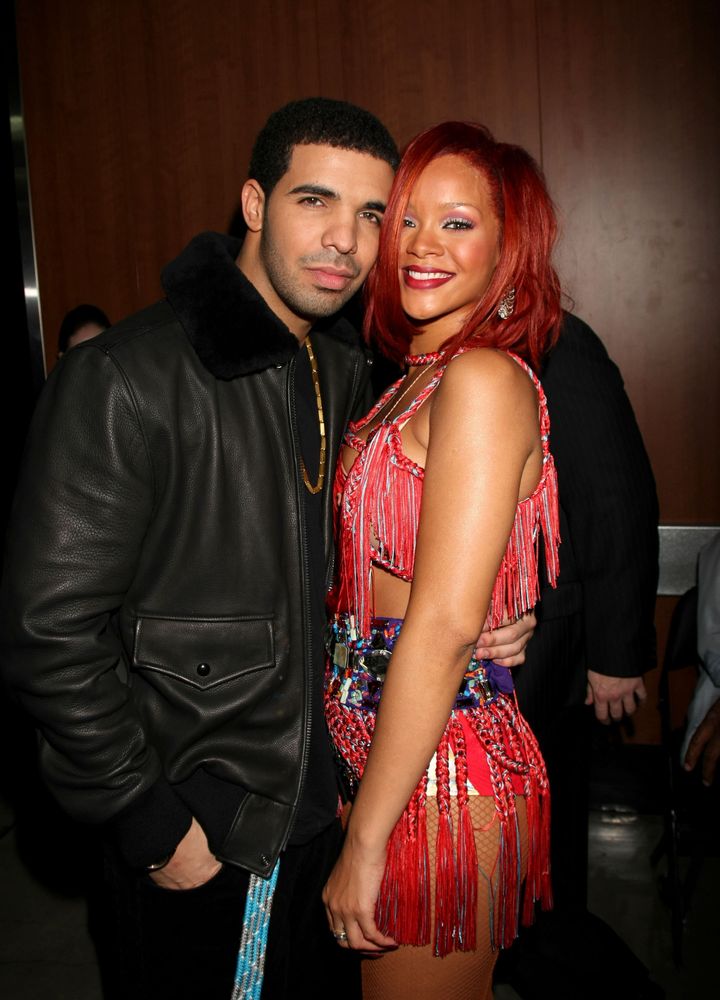 Rapper Drake (L) and singer Rihanna attend The 53rd Annual GRAMMY Awards held at Staples Center on February 13, 2011 in Los Angeles, California.