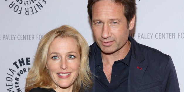 NEW YORK, NY - OCTOBER 12: David Duchovny and Gillian Anderson attend 'The Truth Is Here: David Duchovny And Gillian Anderso