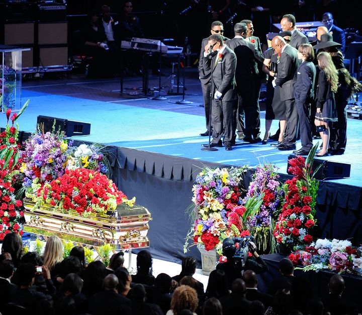 michael jackson funeral casket