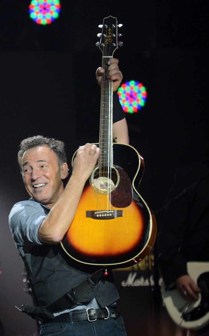 Bruce Springsteen performs during '12-12-12 ~ The Concert For Sandy Relief' December 12, 2012 at Madison Square Garden in New York. AFP PHOTO/DON EMMERT (Photo credit should read DON EMMERT/AFP/Getty Images)