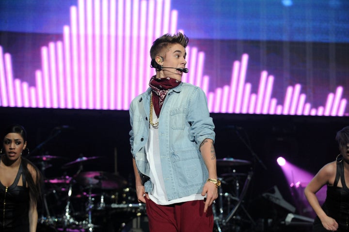 ATLANTA, GA - DECEMBER 12: Justin Bieber performs onstage during Power 96.1's Jingle Ball 2012 at the Philips Arena on December 12, 2012 in Atlanta. (Photo by Chris McKay/Getty Images for Jingle Ball 2012)