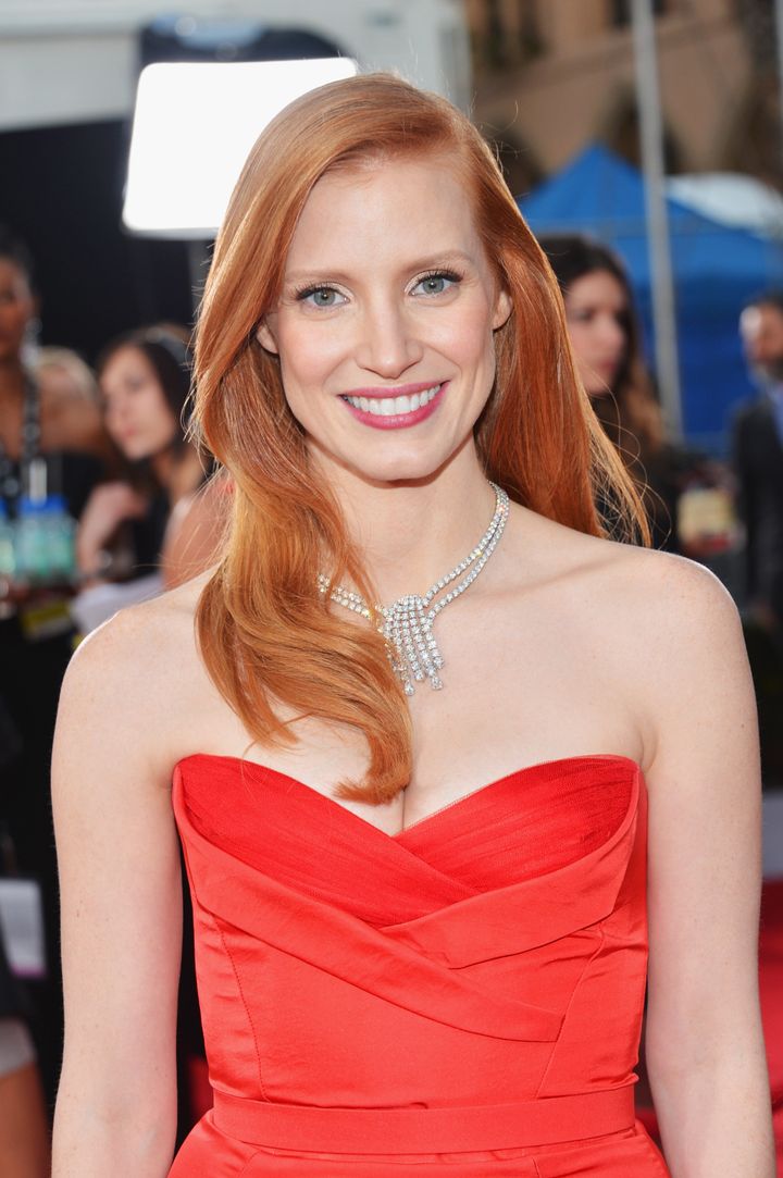LOS ANGELES, CA - JANUARY 27: Actress Jessica Chastain arrives at the 19th Annual Screen Actors Guild Awards held at The Shrine Auditorium on January 27, 2013 in Los Angeles, California. (Photo by Alberto E. Rodriguez/Getty Images)