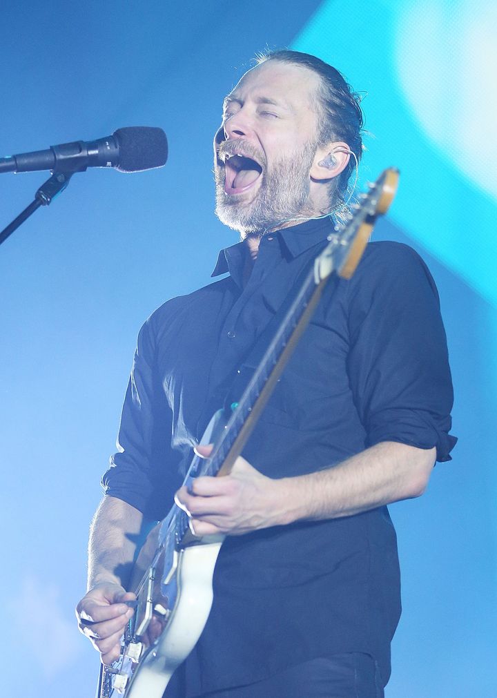 SYDNEY, AUSTRALIA - NOVEMBER 12: Thom Yorke of Radiohead performs live on stage at Sydney Entertainment Centre on November 12, 2012 in Sydney, Australia. (Photo by Mark Metcalfe/Getty Images)