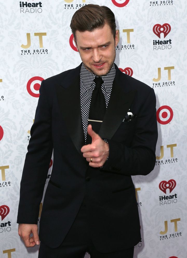 LOS ANGELES, CA - MARCH 18: Recording artist/actor Justin Timberlake poses at the iHeartRadio '20/20' album release party with Justin Timberlake presented by Target at the El Rey Theatre on March 18, 2013 in Los Angeles, California. (Photo by David Livingston/Getty Images)