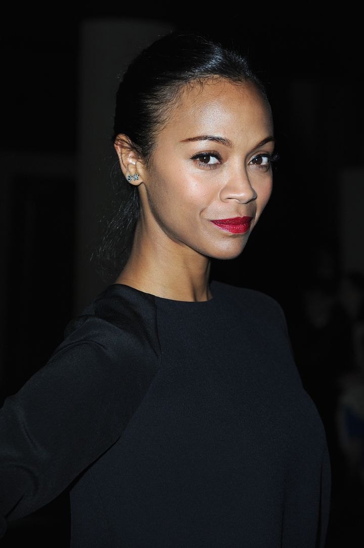 PARIS, FRANCE - MARCH 06: Zoe Saldana attends the Miu Miu Fall/Winter 2013 Ready-to-Wear show as part of Paris Fashion Week on March 6, 2013 in Paris, France. (Photo by Pascal Le Segretain/Getty Images)