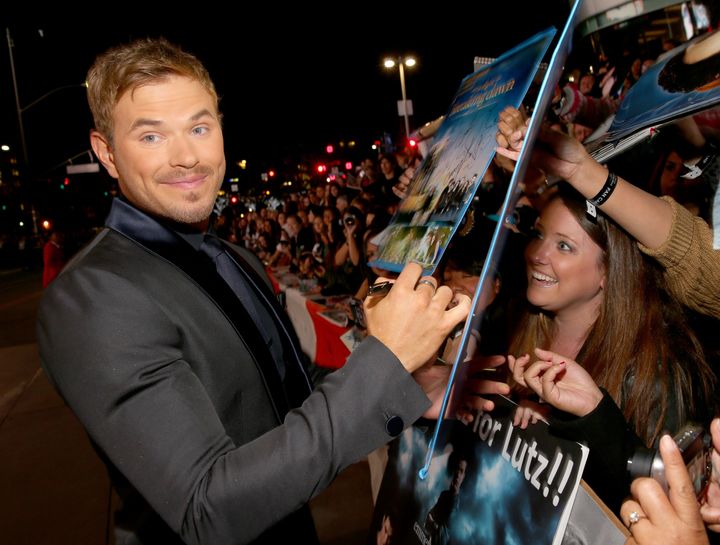 LOS ANGELES, CA - NOVEMBER 12: Actor Kellan Lutz arrives at the premiere of Summit Entertainment's 'The Twilight Saga: Breaking Dawn - Part 2' at Nokia Theatre L.A. Live on November 12, 2012 in Los Angeles, California. (Photo by Christopher Polk/Getty Images)