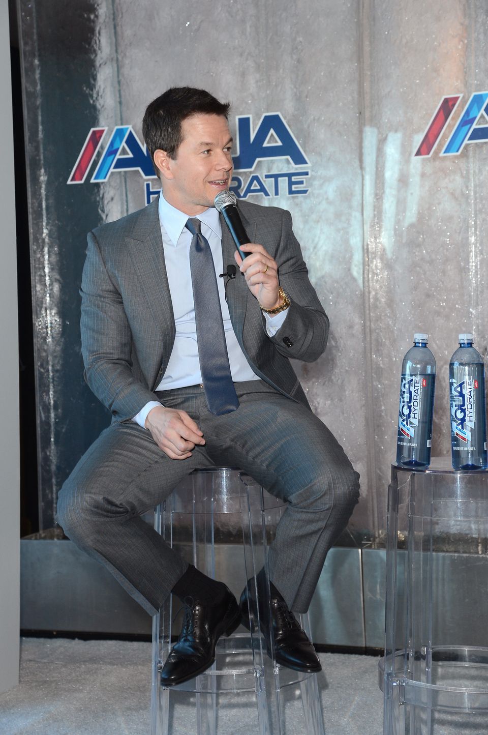Sean "Diddy" Combs And Mark Wahlberg Host Press Conference To Announce Their Newest Venture, Water Brand AQUAhydrate